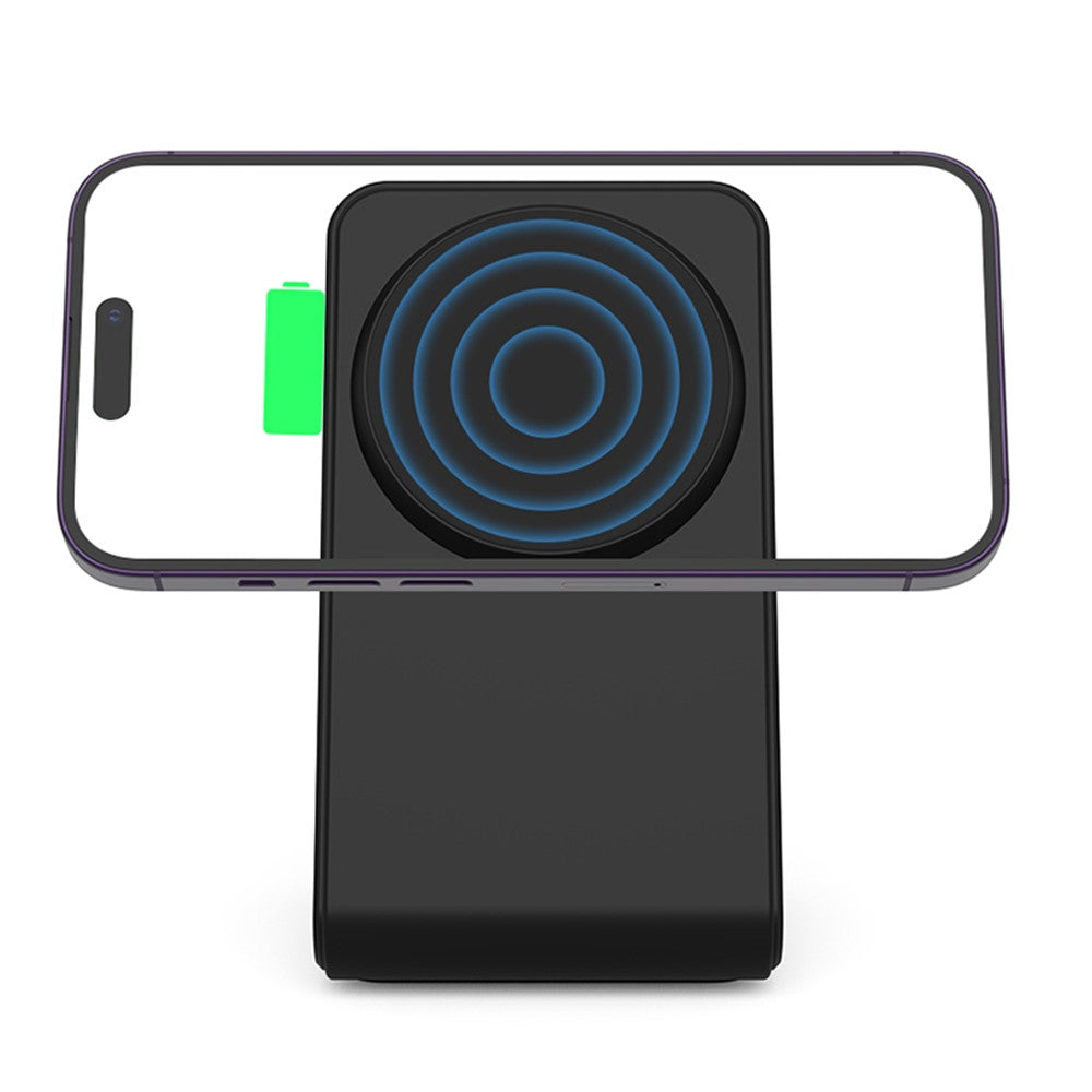 M2A 2-in-1 Magnetic Wireless Charger Vertical Charging Stand for AirPods Pro / iPhone (CE / FCC / ROHS / UKCA Certificate)