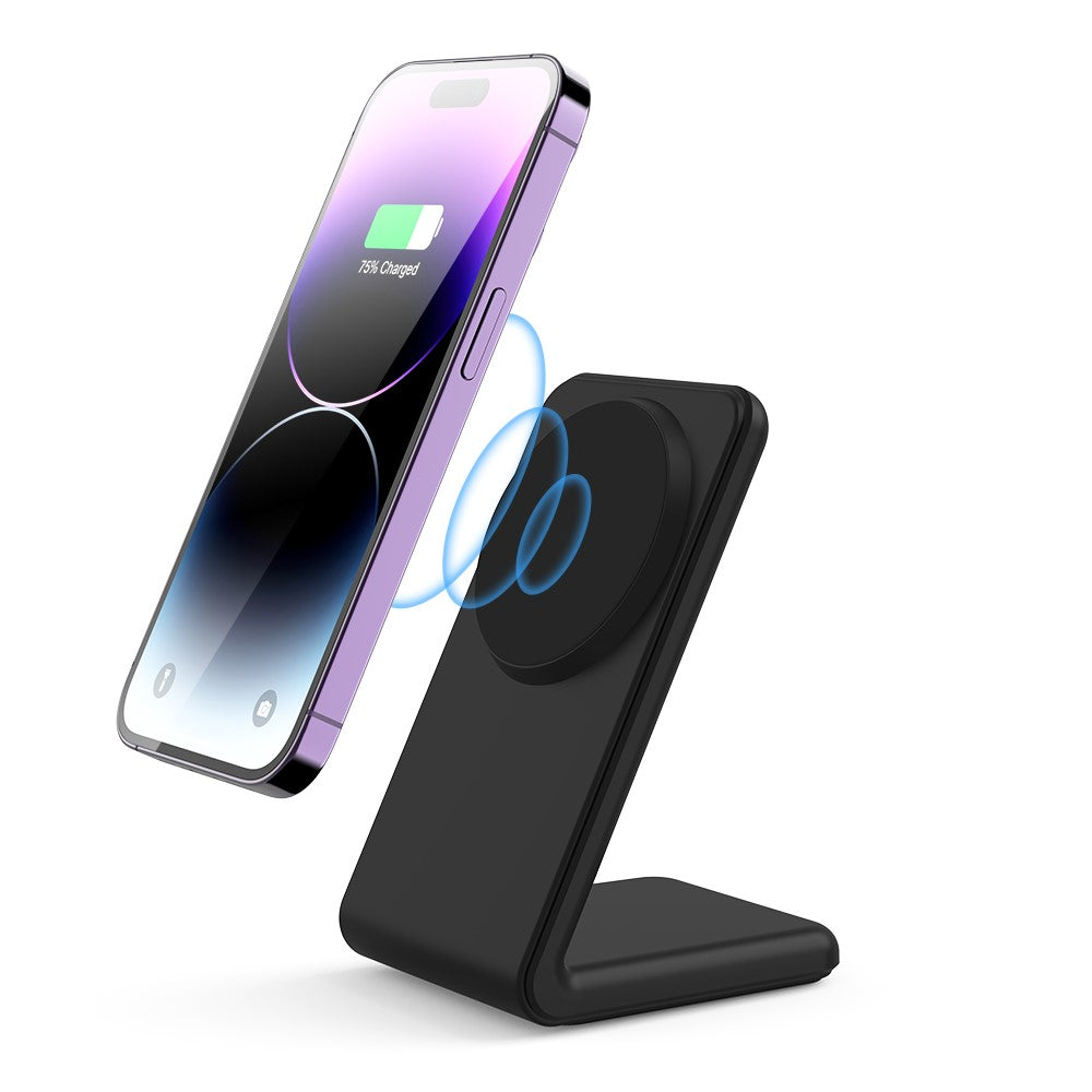 M2 15W Wireless Charging Stand for iPhone 12 / 13 / 14 / 15 Series Magnetic Wireless Charger (CE FCC ROHS UKCA)