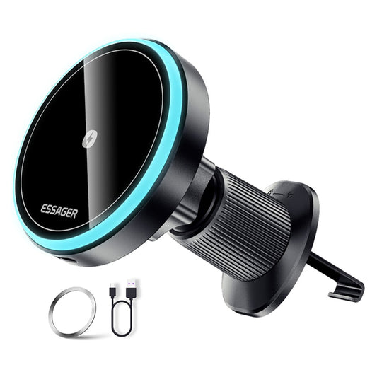 ESSAGER Magnetische Wireless Charger Autohalterung Handyhalterung Ladegerät