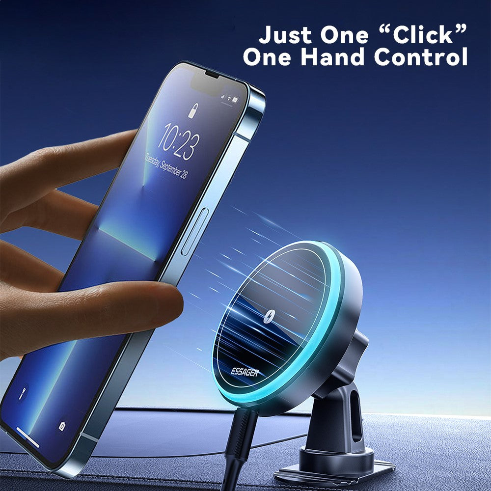ESSAGER Magnetische Wireless Charger Autohalterung Handyhalterung Ladegerät