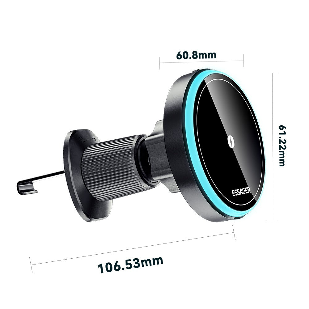 ESSAGER Magnetische Wireless Charger Autohalterung Handyhalterung Ladegerät