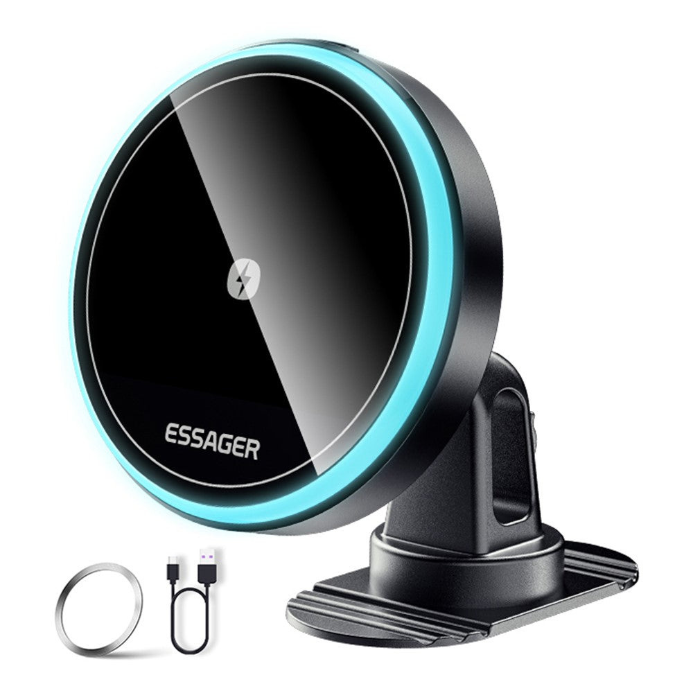 ESSAGER Magnetische Wireless Charger Autohalterung Handyhalterung Ladegerät