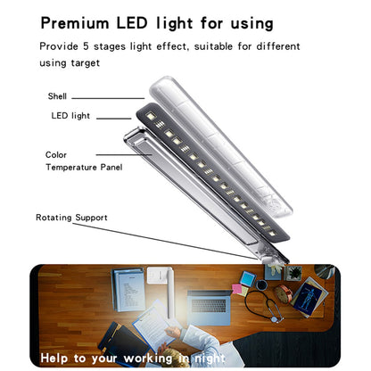 YESIDO DS20 LED Desk Lamp 10W Wireless Charging Function Time Temperature Display Table Light