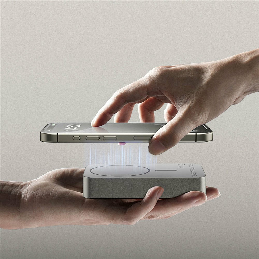 MOMAX Q.MAG X2 20000mAh Magnetic Power Bank Aluminum Alloy+Tempered Glass Wireless Charging Battery Pack