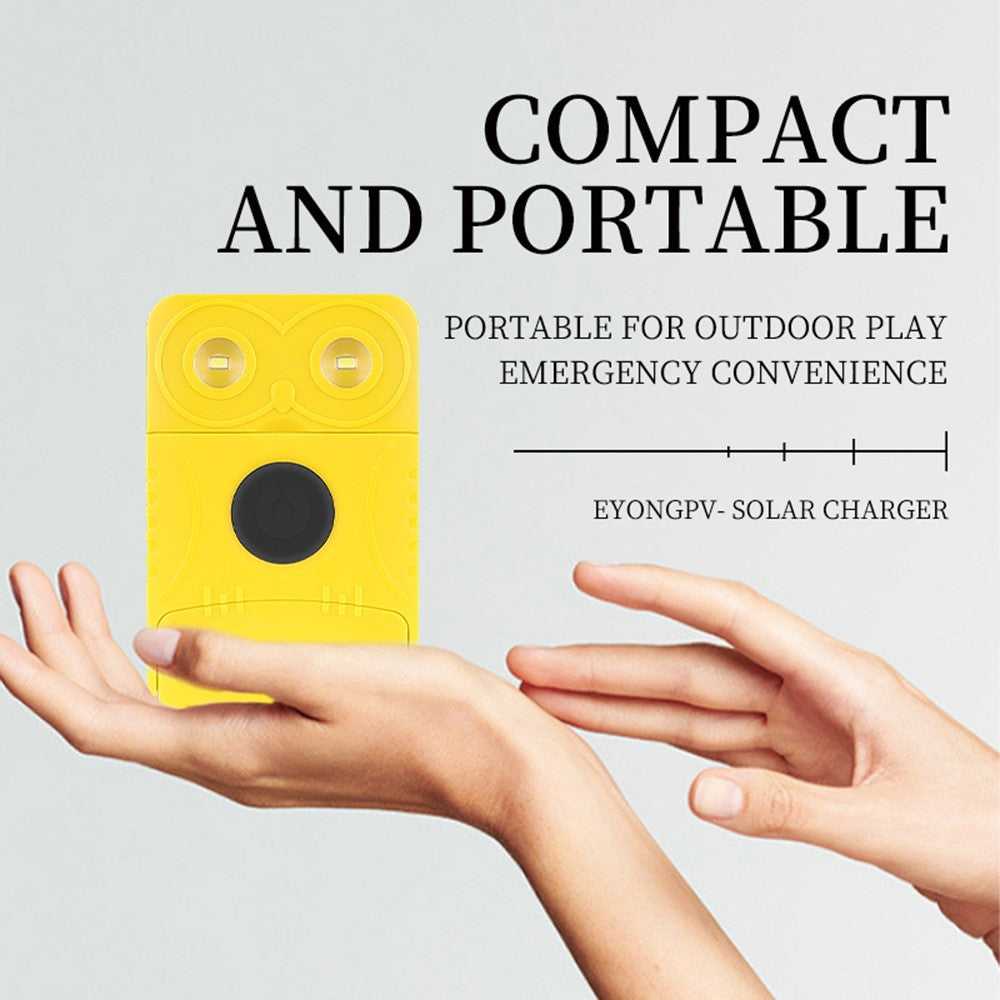EYONGPV OWL-CSP Outdoor Camping Solar Power Bank 5000mAh Portable Charger Emergency Mobile Power Supply Solar Lamp