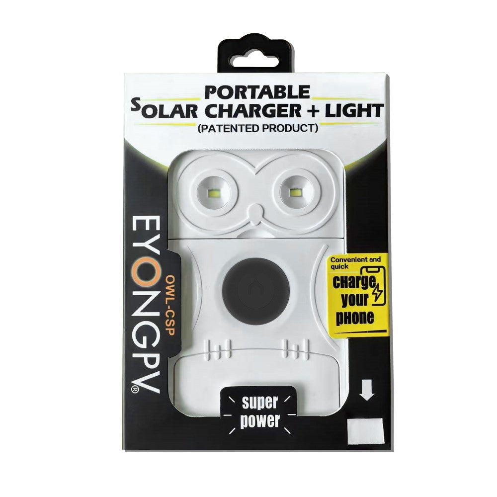 EYONGPV OWL-CSP Outdoor Camping Solar Power Bank 5000mAh Portable Charger Emergency Mobile Power Supply Solar Lamp