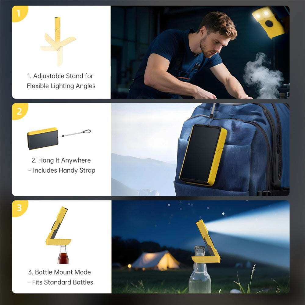 EYONGPV OWL-CSP Outdoor Camping Solar Power Bank 5000mAh Portable Charger Emergency Mobile Power Supply Solar Lamp