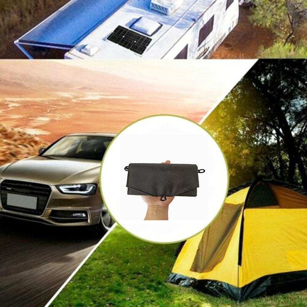 20W Portable Outdoor Dual USB Solar Charger 6 Folding Solar Panels Phone Charging Power Bank