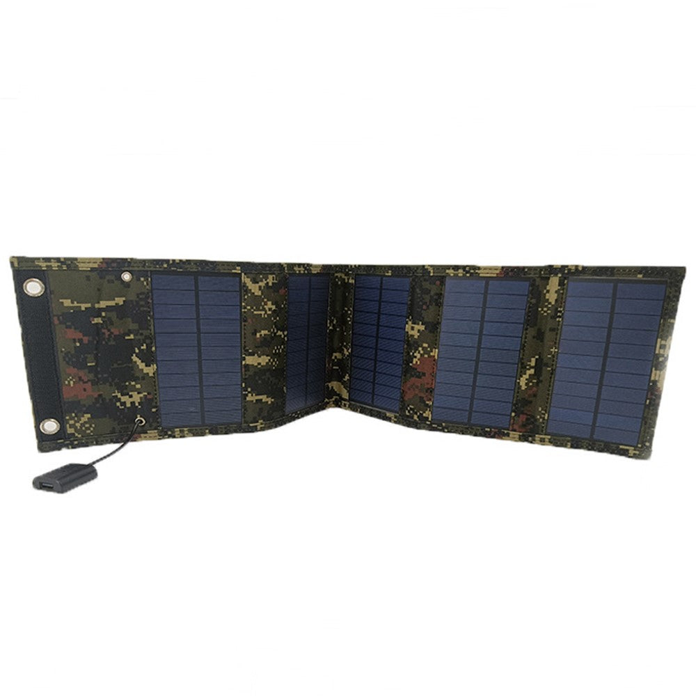 15W Portable Outdoor Solar Charger 5 Folding Solar Panels USB Phone Charging Power Bank