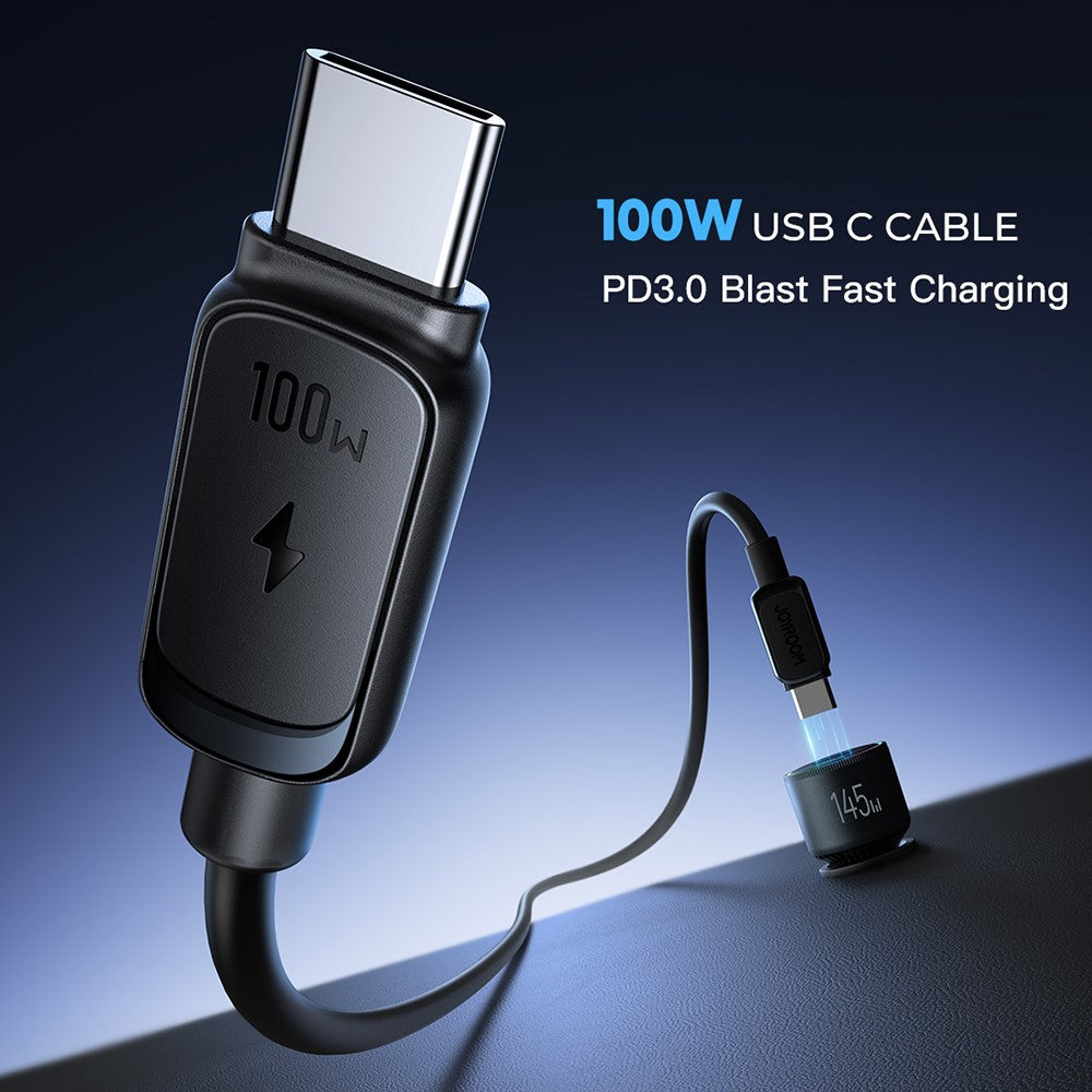 JOYROOM JR-CCN07 145W Super Fast Charging 3-Port Car Charger 2 Type-C + USB Car Charger Set with Type-C to Type-C Data Cable