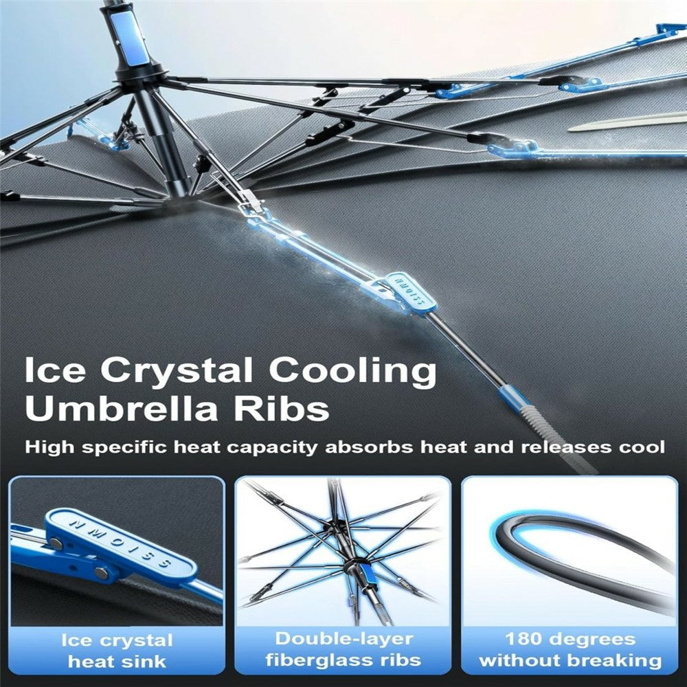 Sonnenschutz für Auto-Windschutzscheibe - Ice Crystal Cooling – UPF 50+