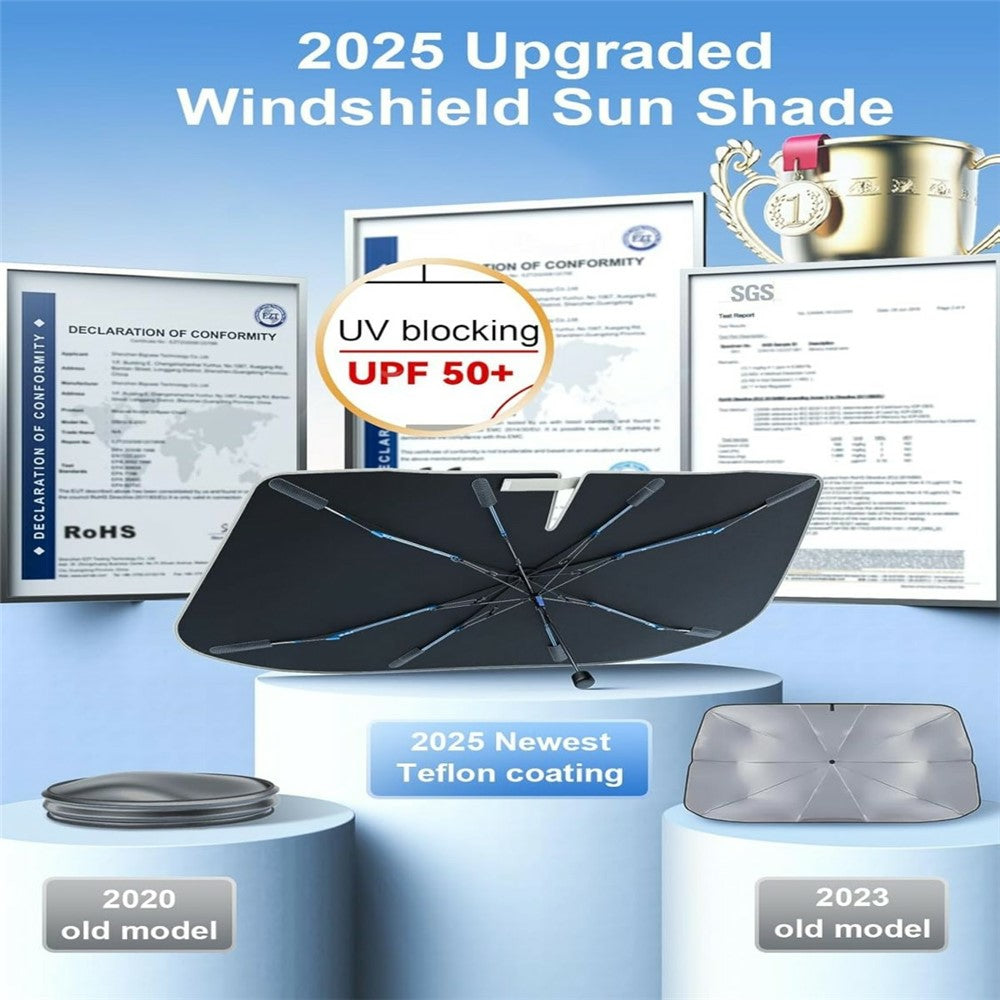 Sonnenschutz für Auto-Windschutzscheibe - Ice Crystal Cooling – UPF 50+