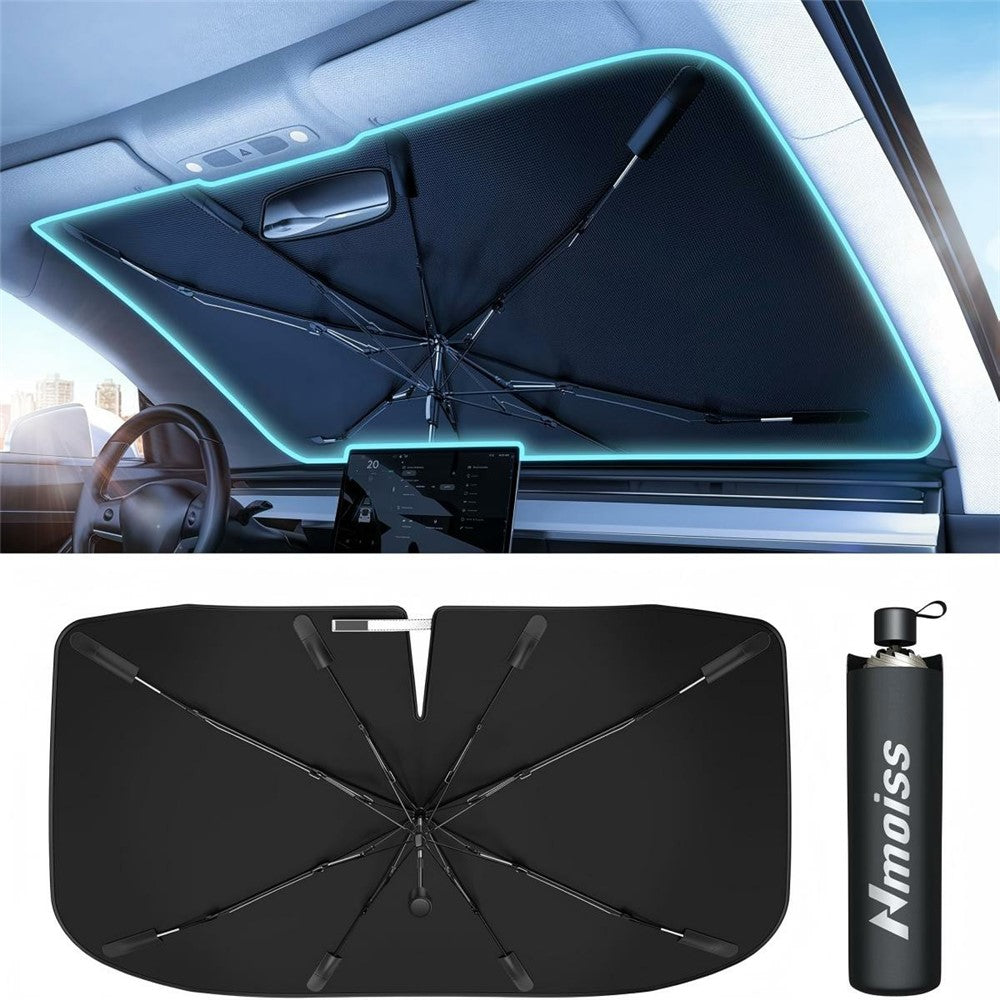 Car Windshield Sun Shade Umbrella S / M Ice Crystal Cooling Foldable 240T Reflective UPF50+ Umbrella Cover
