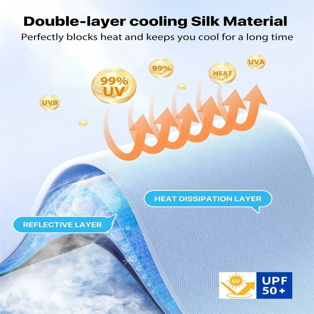 Car Windshield Sun Shade Umbrella S / M Ice Crystal Cooling Foldable 240T Reflective UPF50+ Umbrella Cover