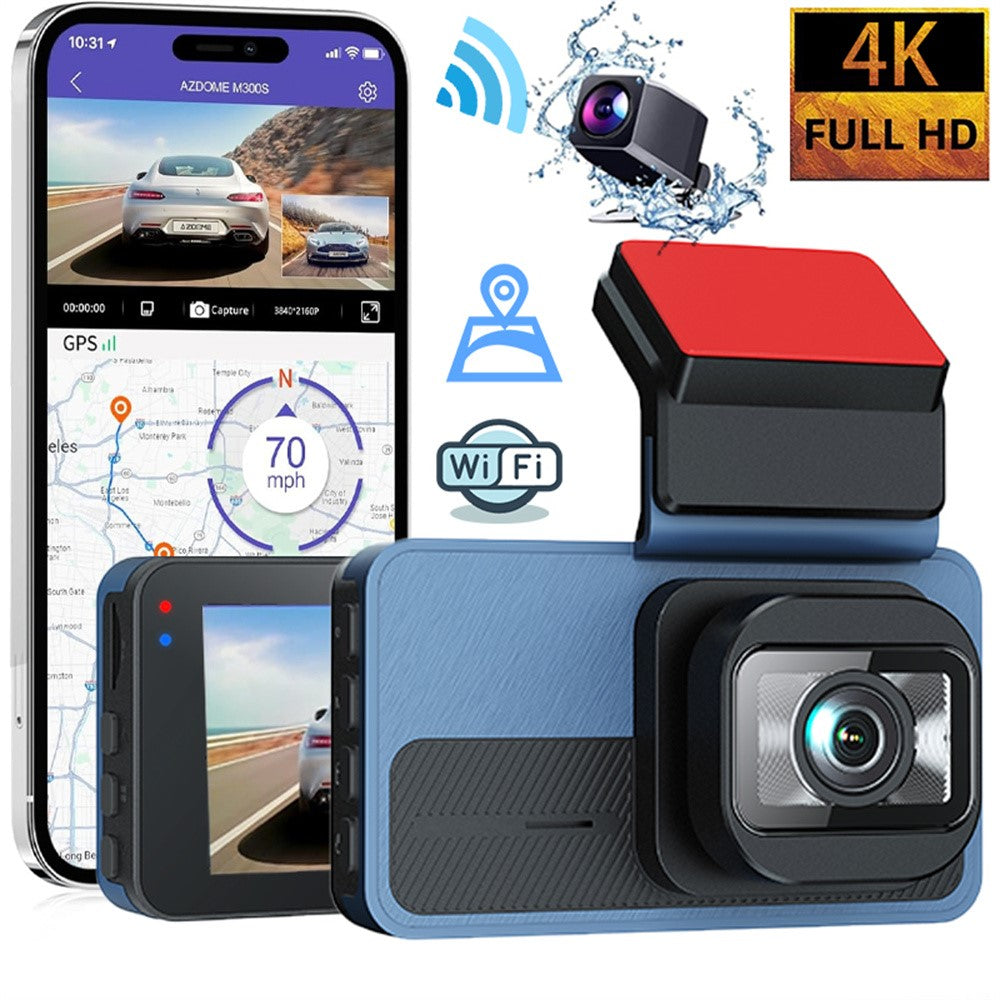 C15 Dual Dash Cam: 4K Front, 1080P Rückfahrkamera, Parkmodus, WiFi, ADAS, GPS