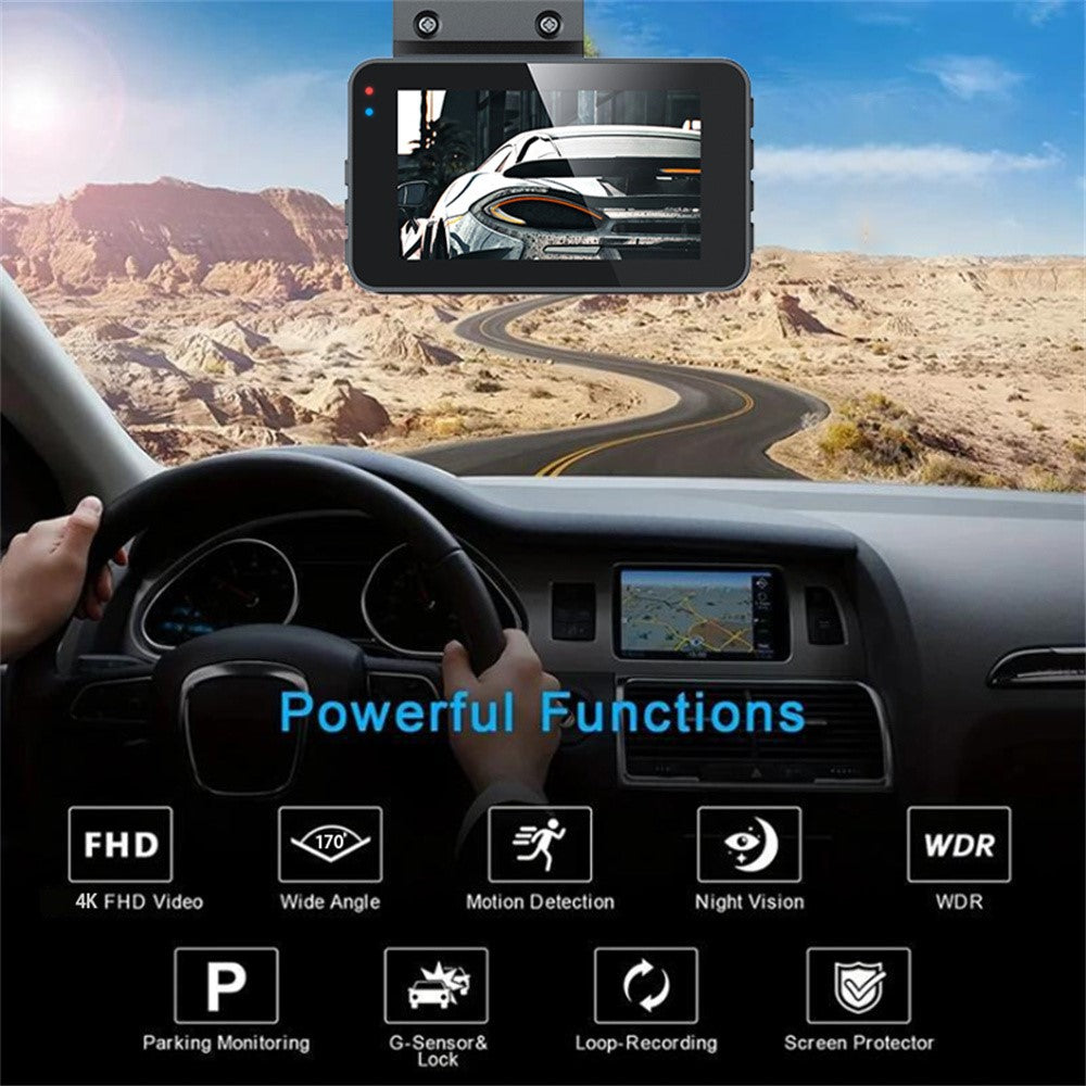 C15 Dual Dash Cam: 4K Front, 1080P Rückfahrkamera, Parkmodus, WiFi, ADAS, GPS