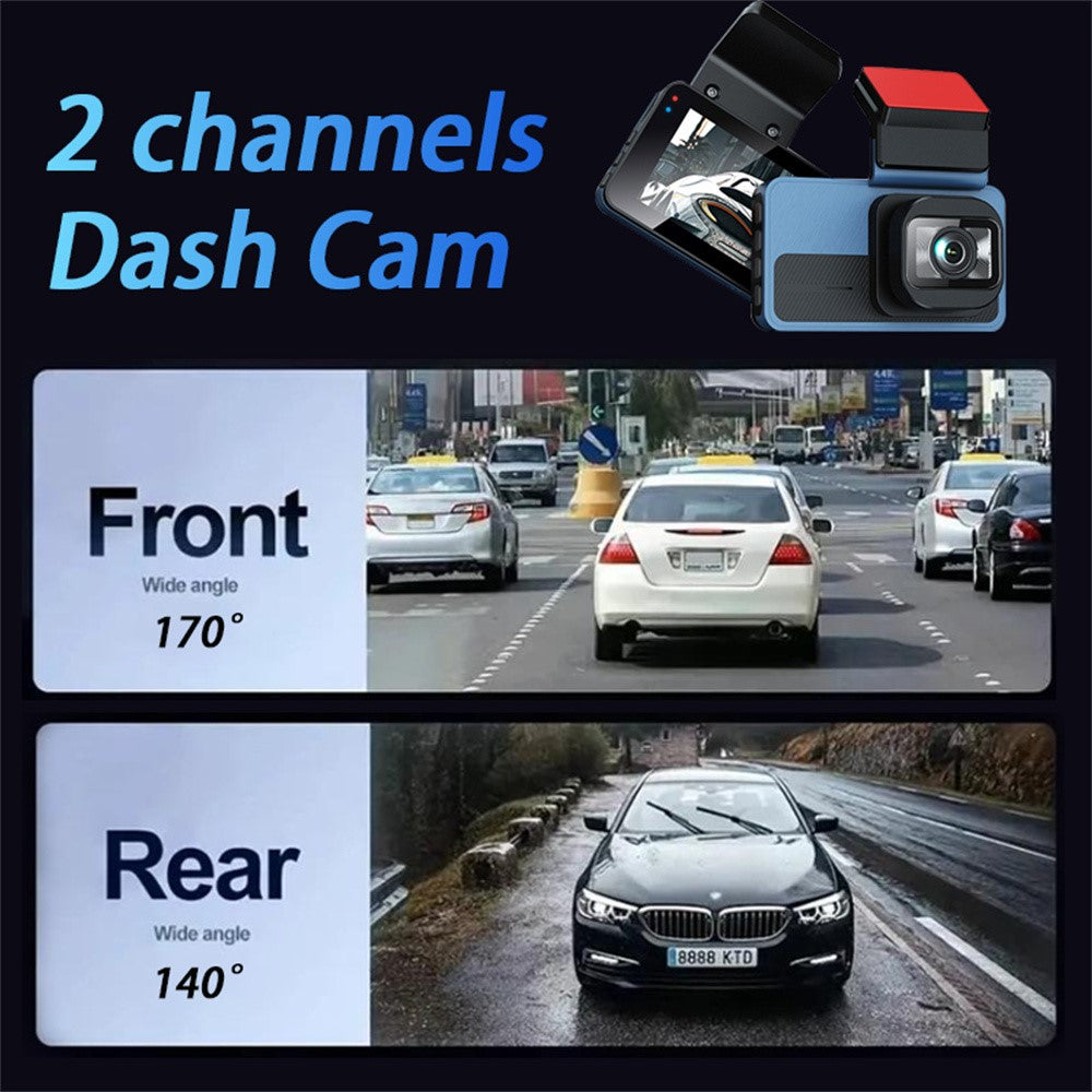 C15 Dual Dash Cam: 4K Front, 1080P Rückfahrkamera, Parkmodus, WiFi, ADAS, GPS