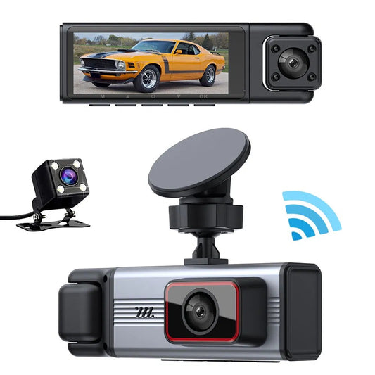 3-Zoll IPS HD Dashcam 1080P mit 4 Linsen – Front, Rückseite, Seiten – KFZ DVR