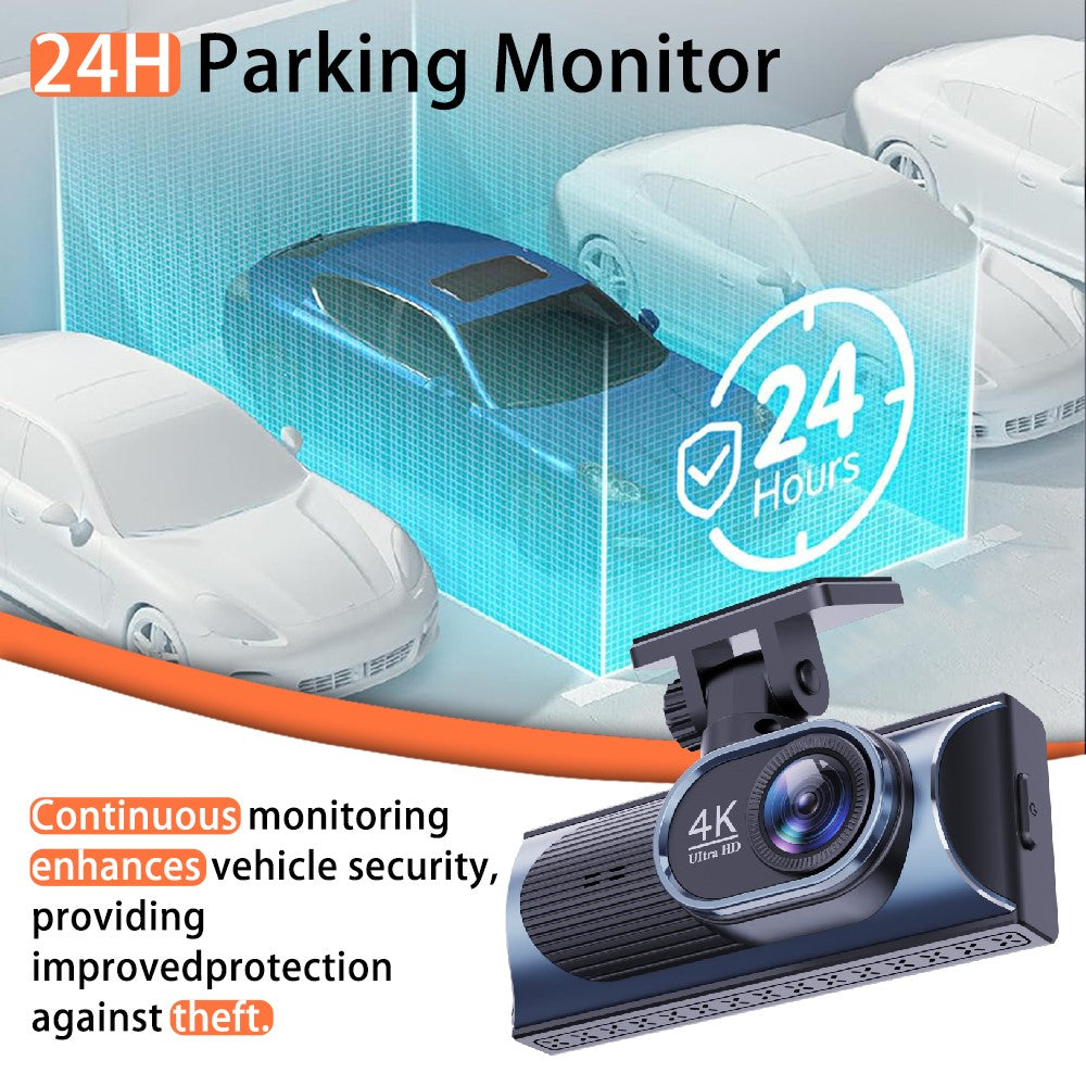 4K Dual-Kamera Dashcam mit 170° Weitwinkel, WiFi, GPS & Nachtsicht