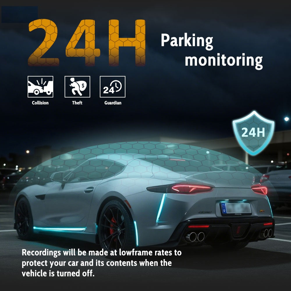 4K Dual-Dashcam mit ADAS, 170° Weitwinkel, Nachtsicht & G-Sensor