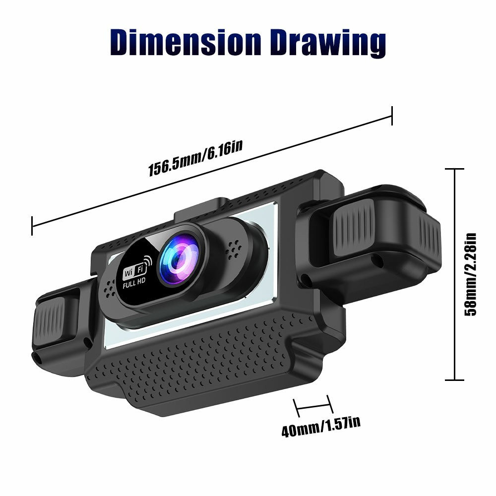 C313 1080P WiFi Dashcam 4-Kanal DVR mit Nachtsicht, Parkmonitor & Rückfahrkamera