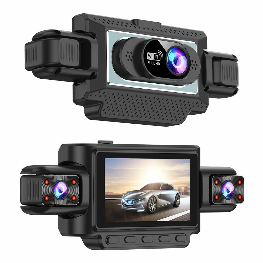 C313 1080P WiFi Dashcam 4-Kanal DVR mit Nachtsicht, Parkmonitor & Rückfahrkamera