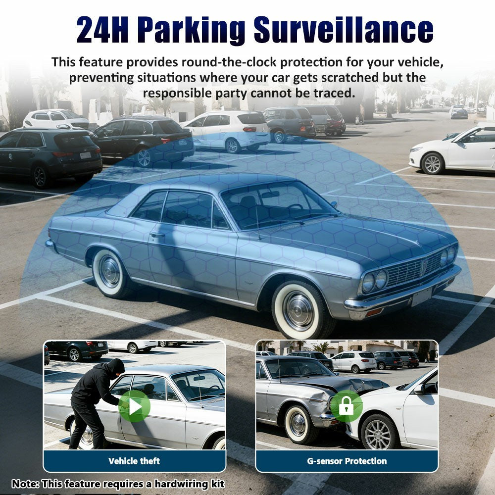 C313 1080P WiFi Dashcam 4-Kanal DVR mit Nachtsicht, Parkmonitor & Rückfahrkamera