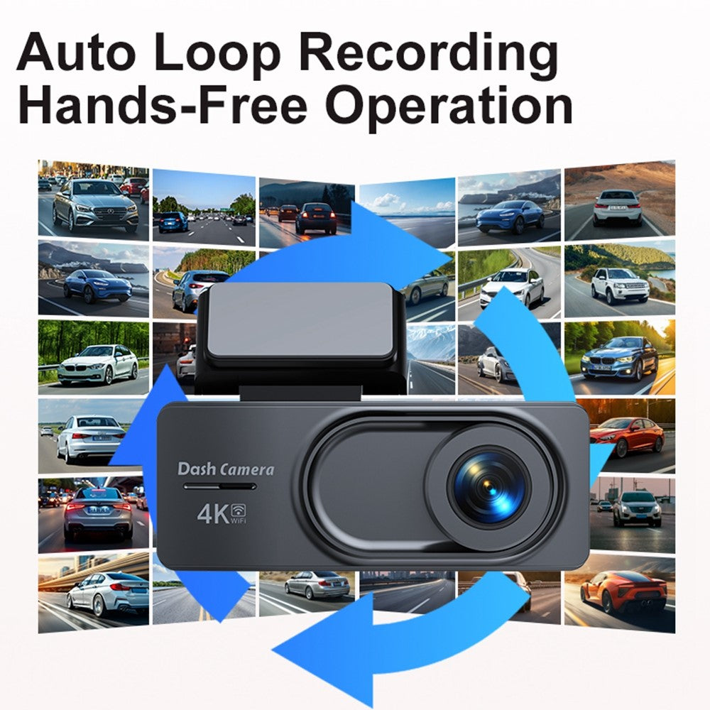 L50 4K Dashcam: Front & Rückkamera, 160° Weitwinkel, WiFi, Parkmodus
