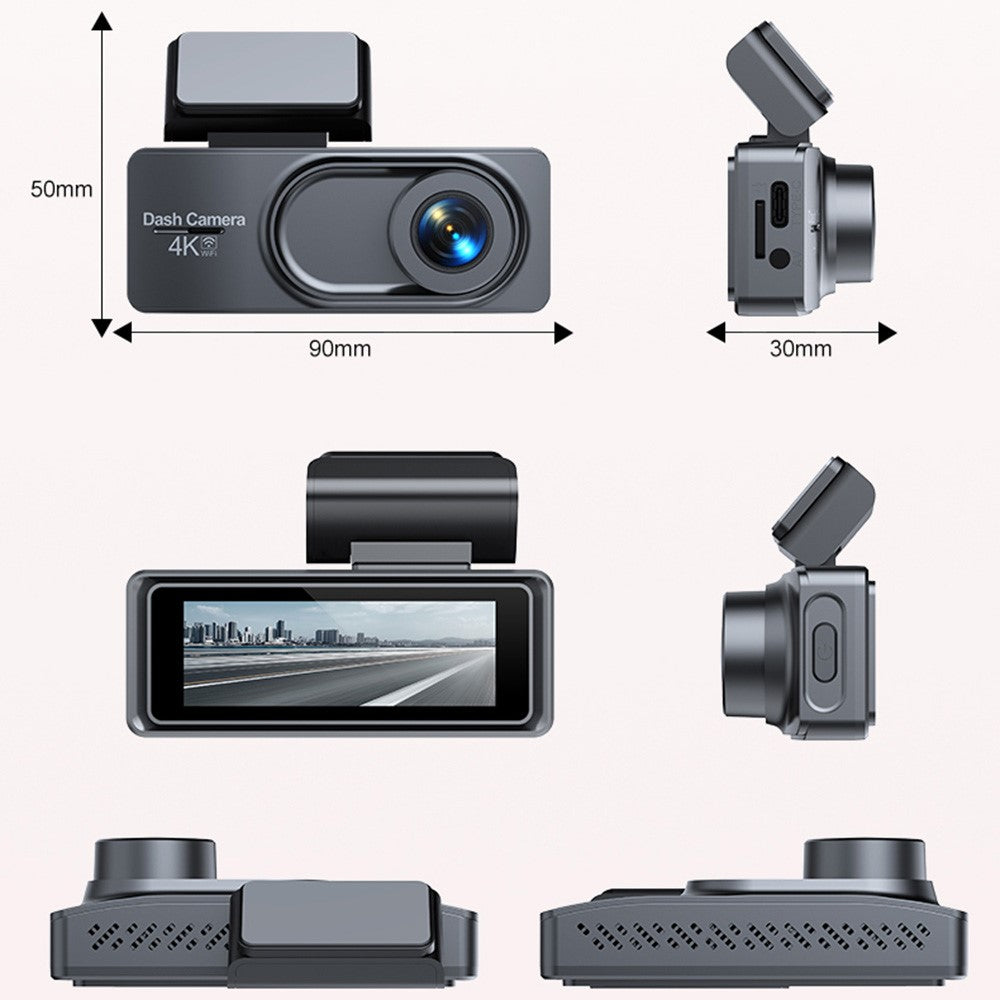 L50 4K Dashcam: Front & Rückkamera, 160° Weitwinkel, WiFi, Parkmodus