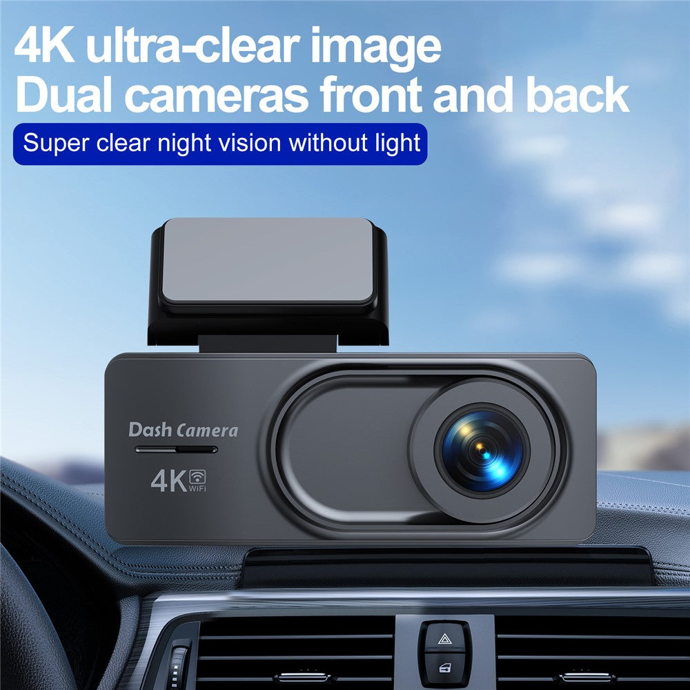L50 4K Dashcam: Front & Rückkamera, 160° Weitwinkel, WiFi, Parkmodus