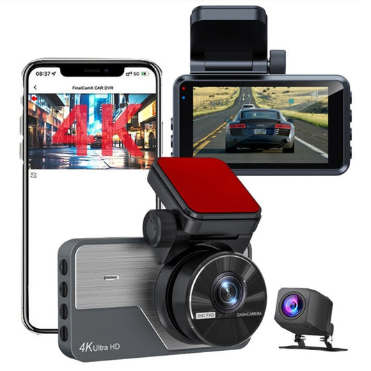 Y06 4K Front + 2K Rückkamera Dashcam mit 3 Zoll IPS, Nachtsicht & Loop-Aufnahme