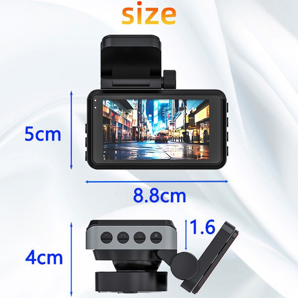 Y06 4K Front + 2K Rückkamera Dashcam mit 3 Zoll IPS, Nachtsicht & Loop-Aufnahme