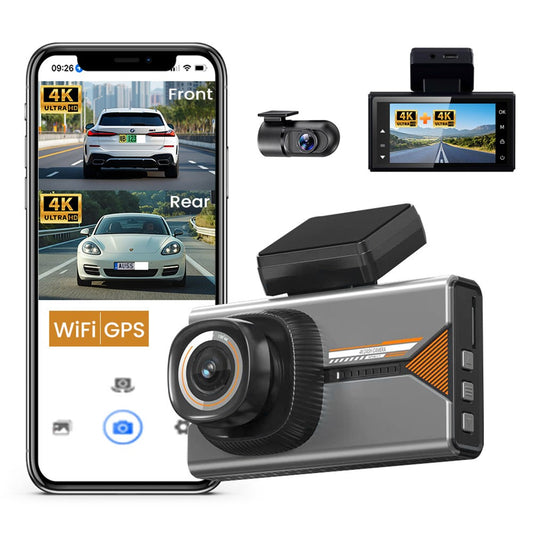 H006 Front 4K + Rückfahrkamera 4K Dashcam 3 Zoll IPS WLAN GPS Parkwächter