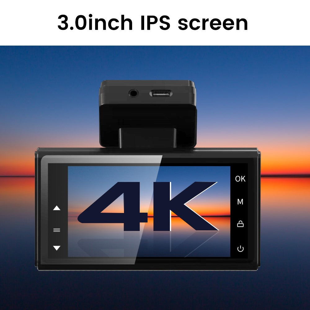 H006 Front 4K + Rückfahrkamera 4K Dashcam 3 Zoll IPS WLAN GPS Parkwächter