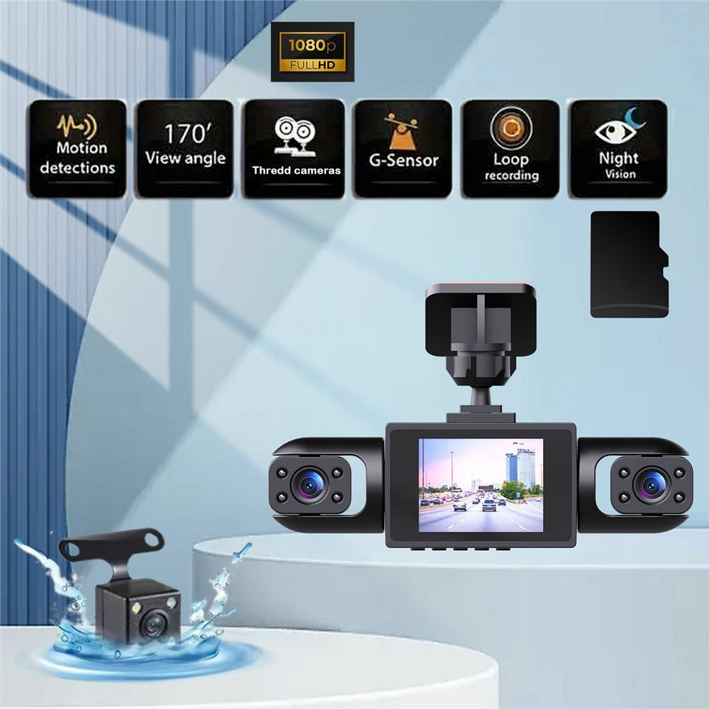 Y107 4-Linsen Dashcam 1080P HD Nachtsicht Auto DVR Front, Heck, Links, Rechts Aufnahme