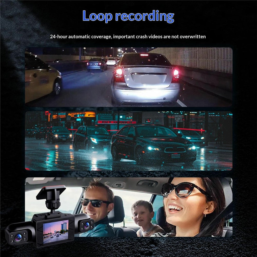 Y107 4-Linsen Dashcam 1080P HD Nachtsicht Auto DVR Front, Heck, Links, Rechts Aufnahme