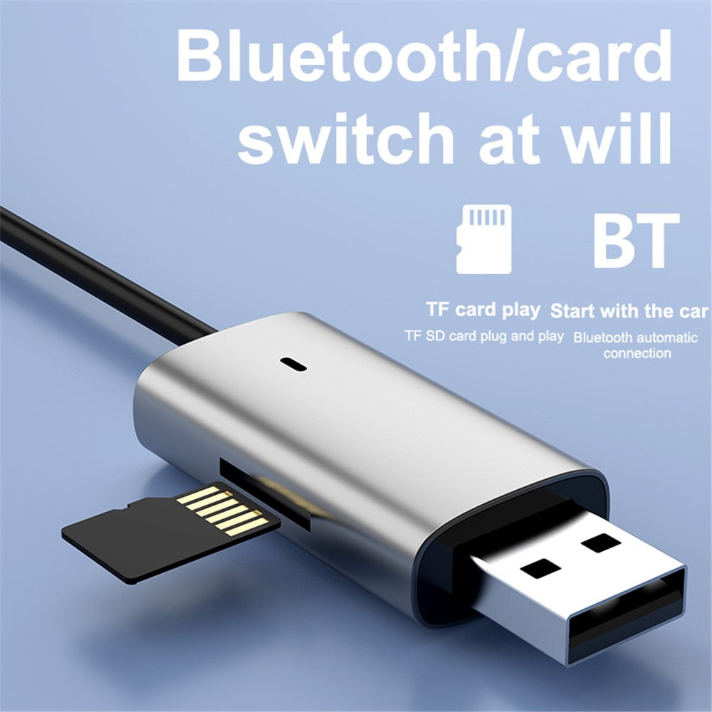 M01 Kfz Bluetooth-Empfänger Freisprechanlage Federkabel 3,5mm AUX Stereo Drahtloser Audio-Adapter