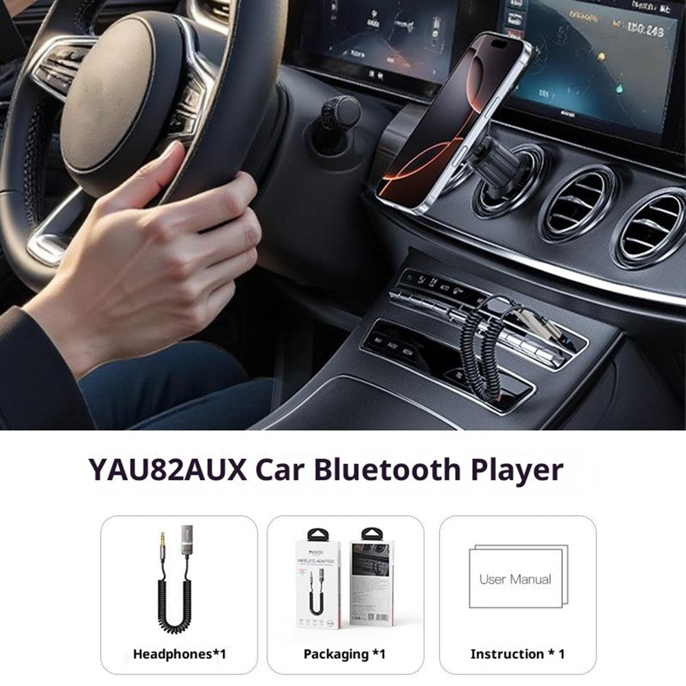 YESIDO YAU82: Bluetooth Audio-Player für Auto mit 3,5mm AUX & CD-Sound