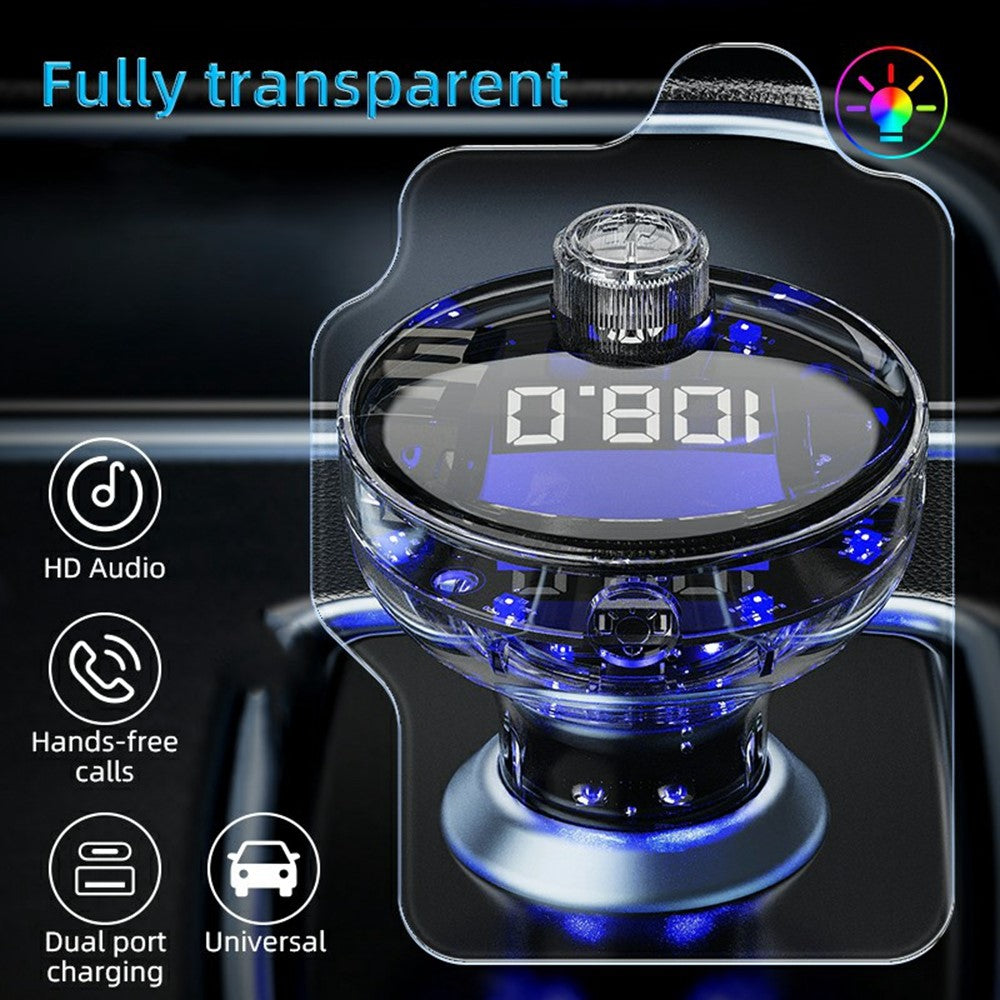 C10 Multifunktionaler Auto MP3 Player Adapter BT Freisprecheinrichtung FM Transmitter Autoladegerät mit USB / Type-C Ports