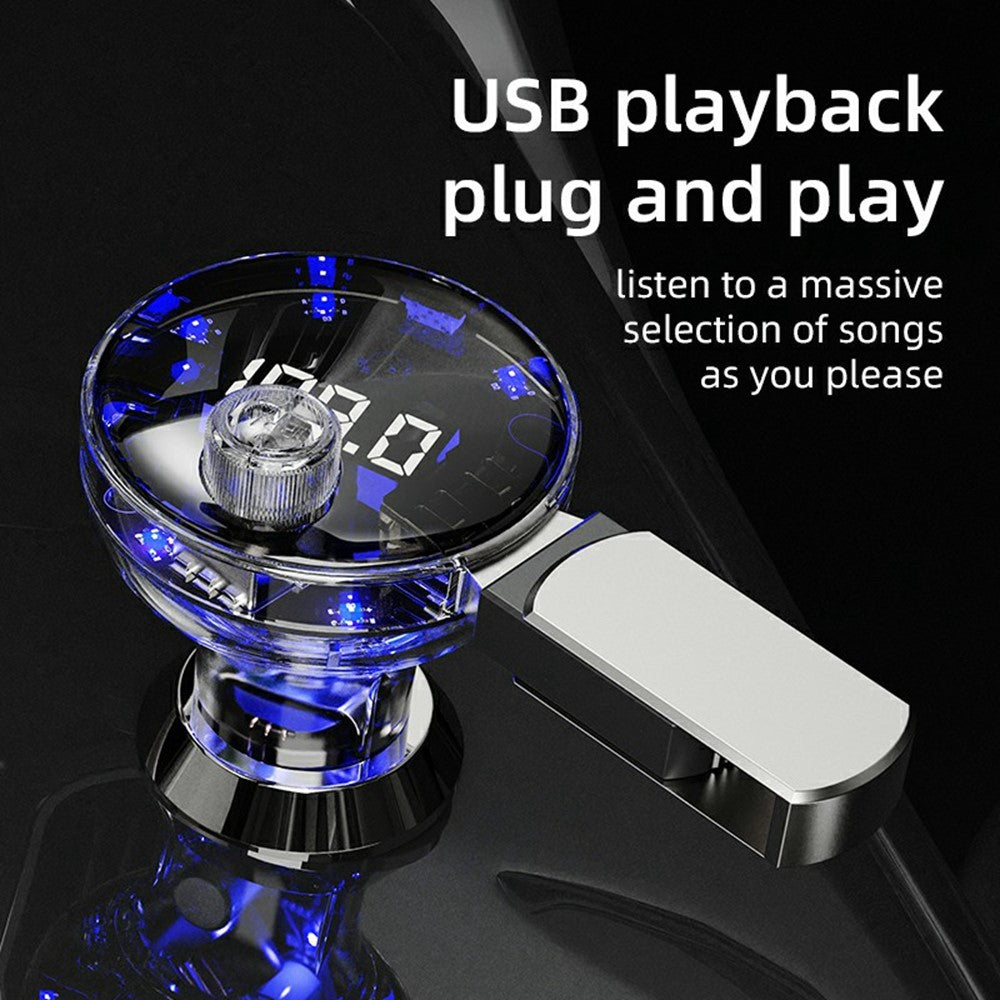 C10 Multifunktionaler Auto MP3 Player Adapter BT Freisprecheinrichtung FM Transmitter Autoladegerät mit USB / Type-C Ports
