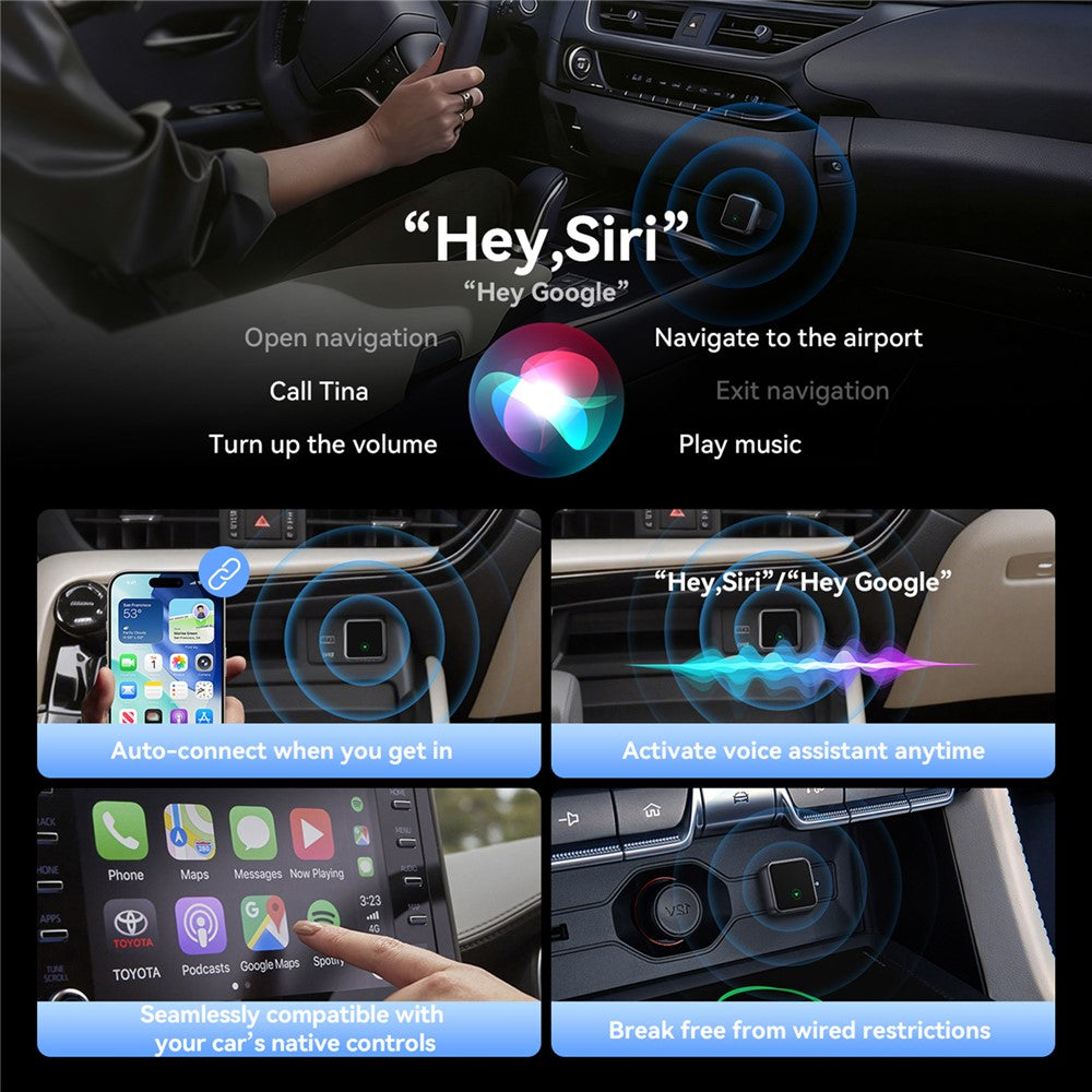 JOYROOM JR-CP3 2-in-1 Wireless CarPlay & Android Auto Adapter – Schnelle Verbindung