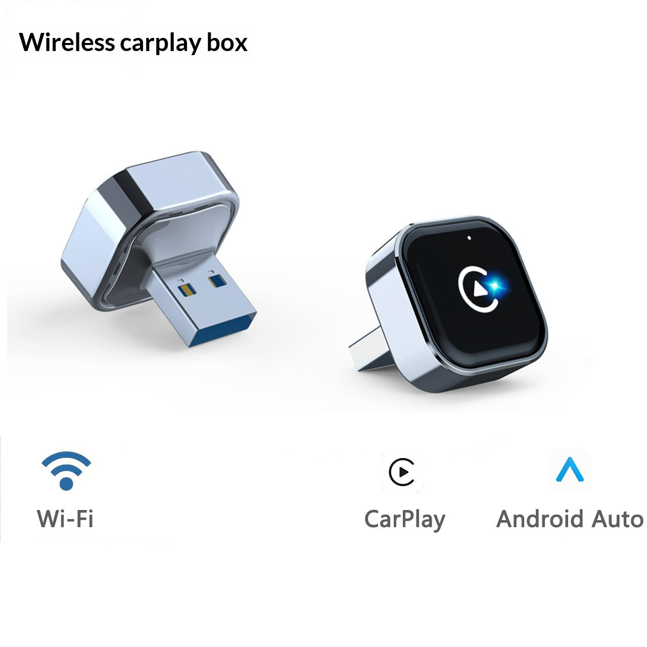K16C Mini USB Dongle: 2in1 Wired/Wireless CarPlay & Android Auto Adapter