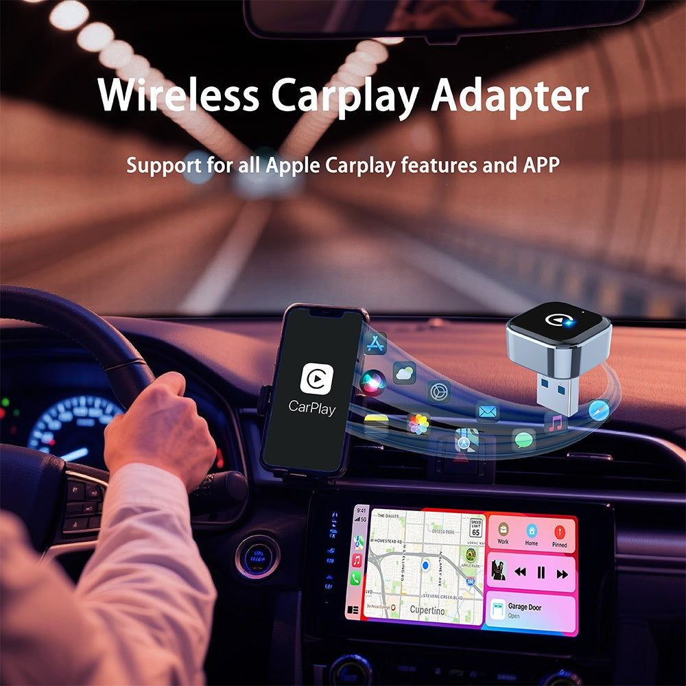 K16C Mini USB Dongle: 2in1 Wired/Wireless CarPlay & Android Auto Adapter