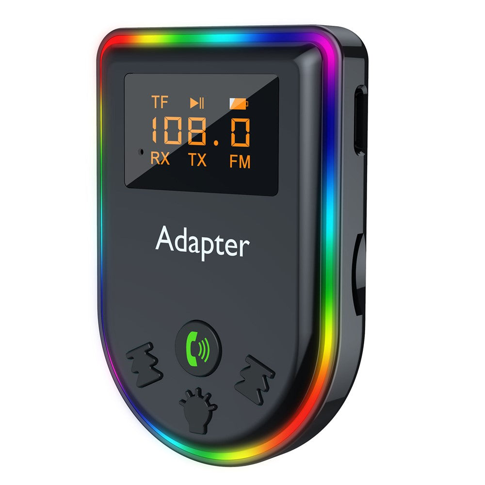 Q7 Digitales Display Bluetooth 5.3 MP3-Player, 2-in-1 Empfänger/Sender Auto-Audio-Adapter