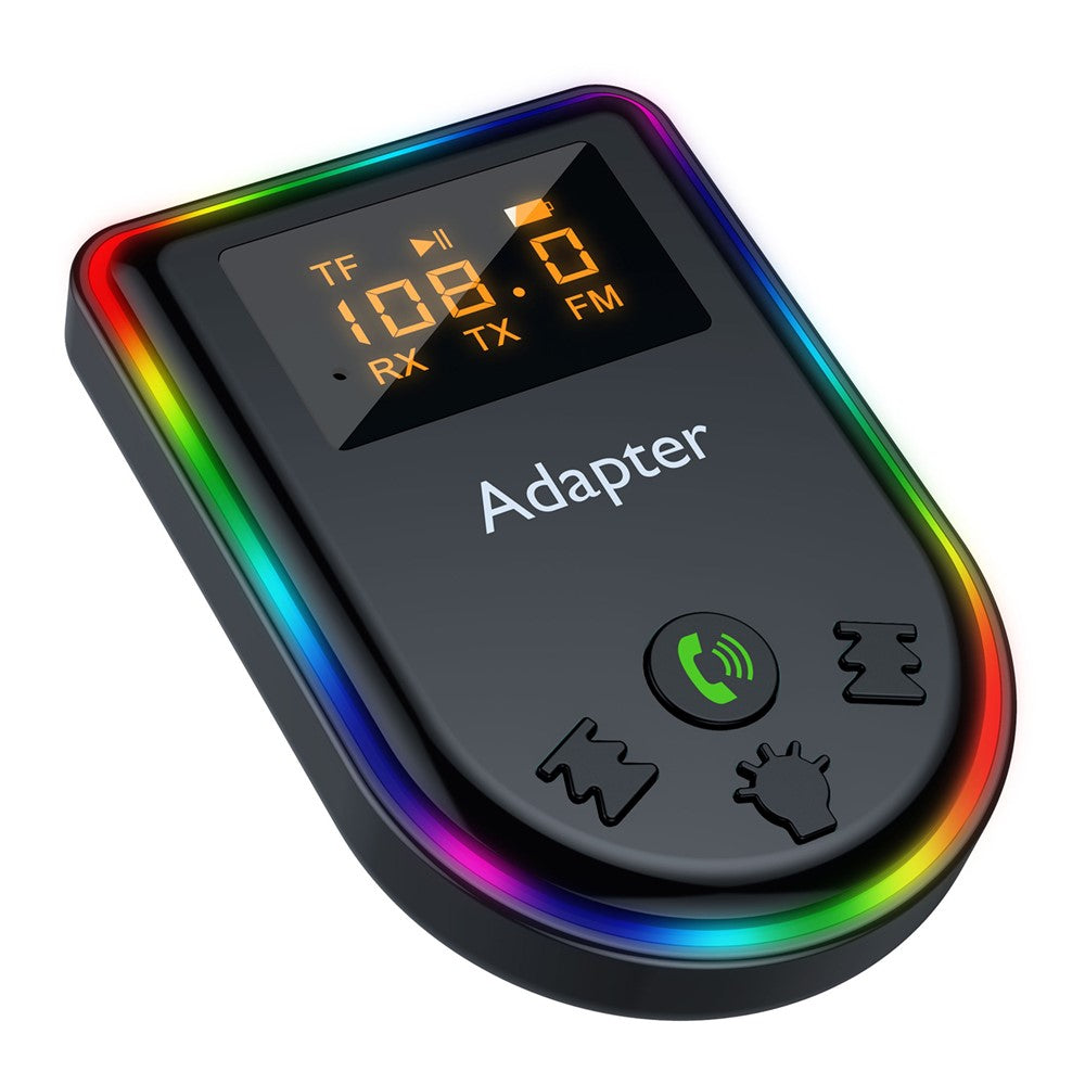 Q7 Digitales Display Bluetooth 5.3 MP3-Player, 2-in-1 Empfänger/Sender Auto-Audio-Adapter