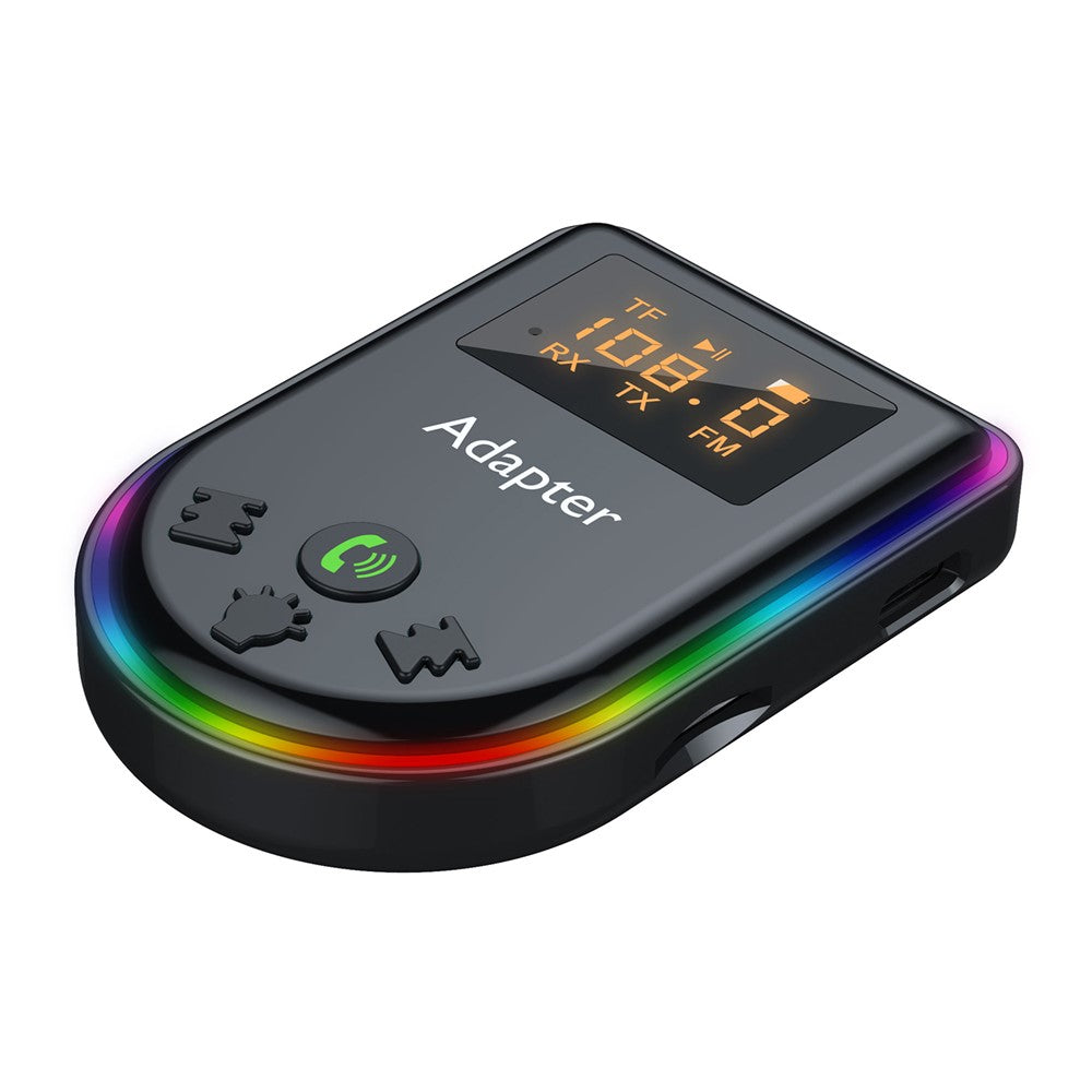 Q7 Digitales Display Bluetooth 5.3 MP3-Player, 2-in-1 Empfänger/Sender Auto-Audio-Adapter