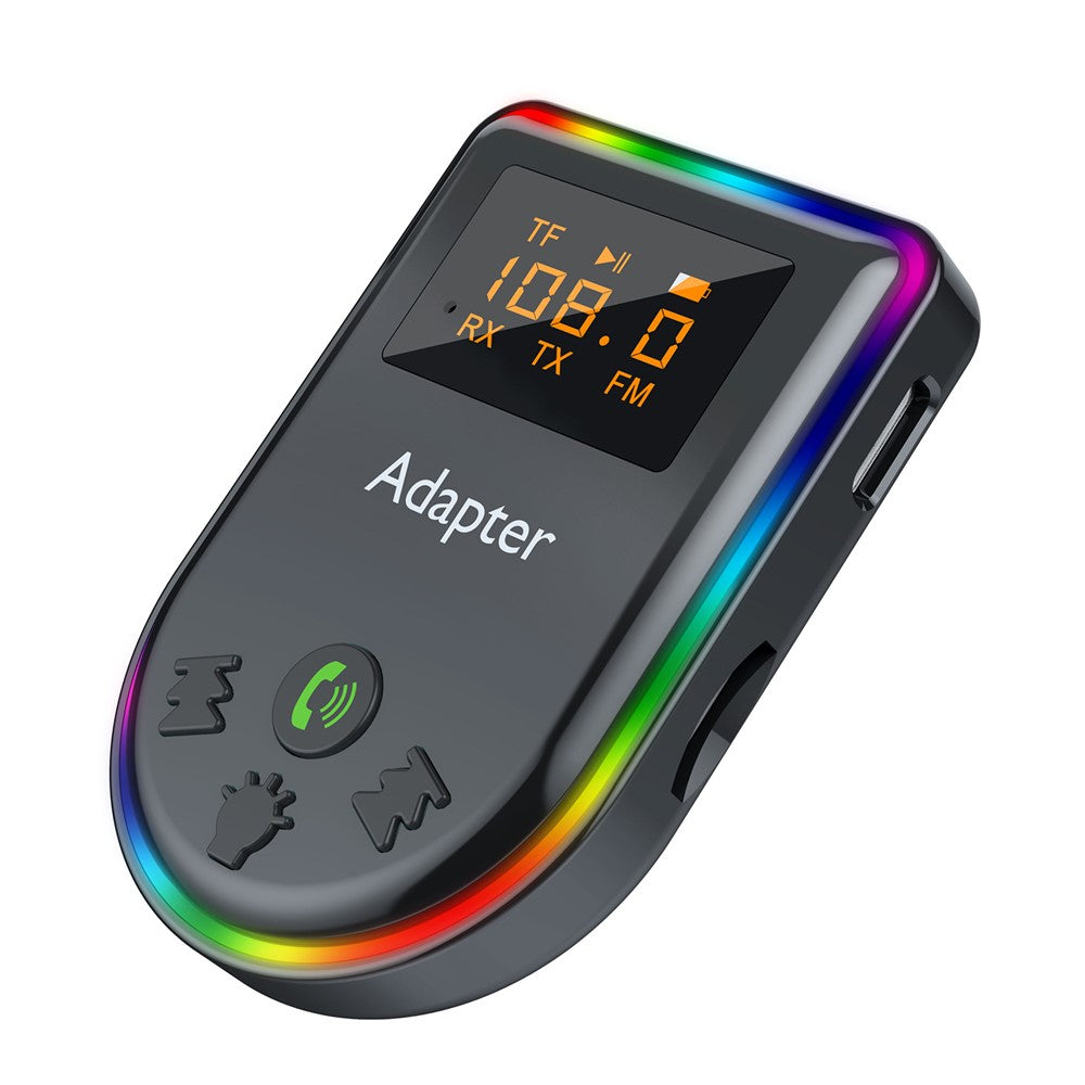 Q7 Digitales Display Bluetooth 5.3 MP3-Player, 2-in-1 Empfänger/Sender Auto-Audio-Adapter