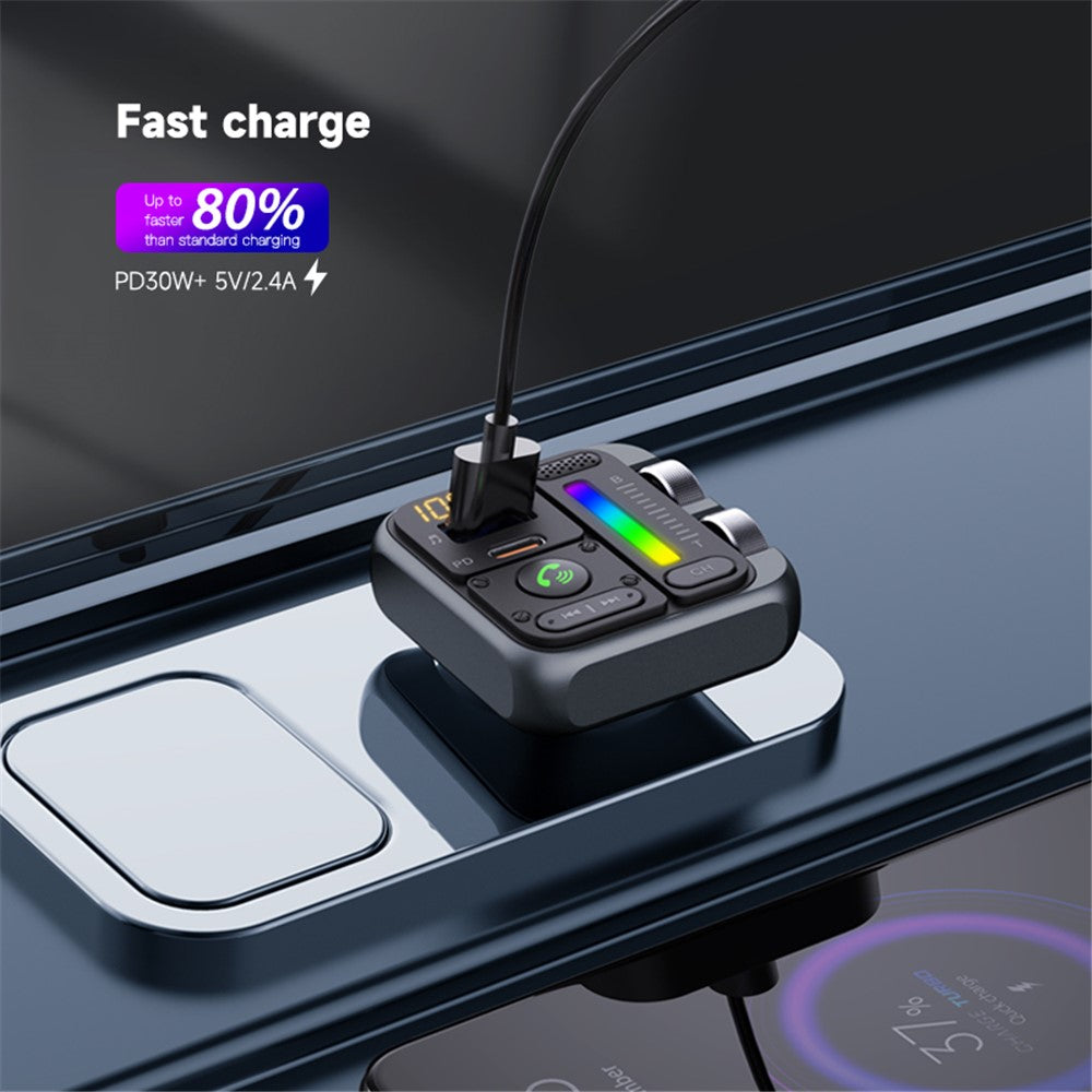 MT04 Bluetooth FM Transmitter: HiFi MP3 mit PD-Schnellladung