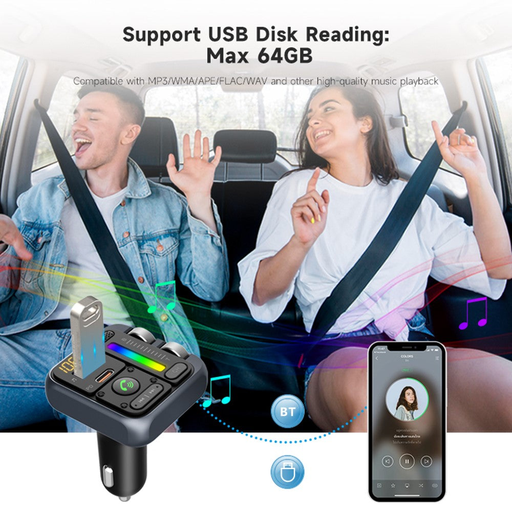 MT04 Bluetooth FM Transmitter: HiFi MP3 mit PD-Schnellladung