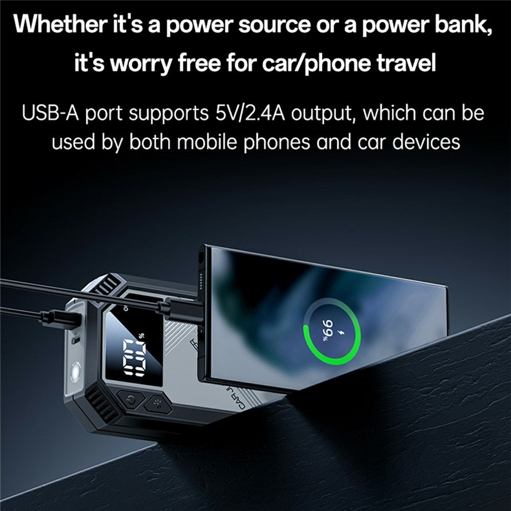 YESIDO VC11 Starthilfe 6000mAh Powerbank, Smart-Klemme für 12V Autobatterien bis 3.0L Benzin/Diesel